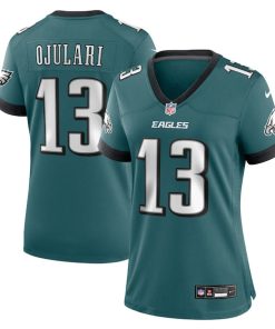 Azeez Ojulari Philadelphia Eagles Nike Women's Team Game Jersey - Midnight Green