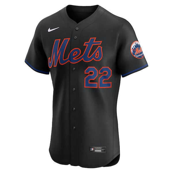 Juan Soto New York Mets Nike Alternate Elite Jersey - Black/White - Image 3