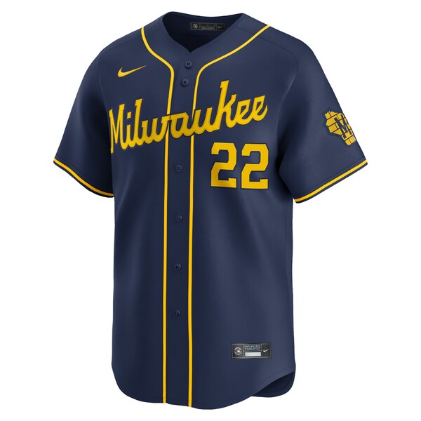 Christian Yelich Milwaukee Brewers Nike Alternate Limited Player Jersey?ยจC Navy - Image 2