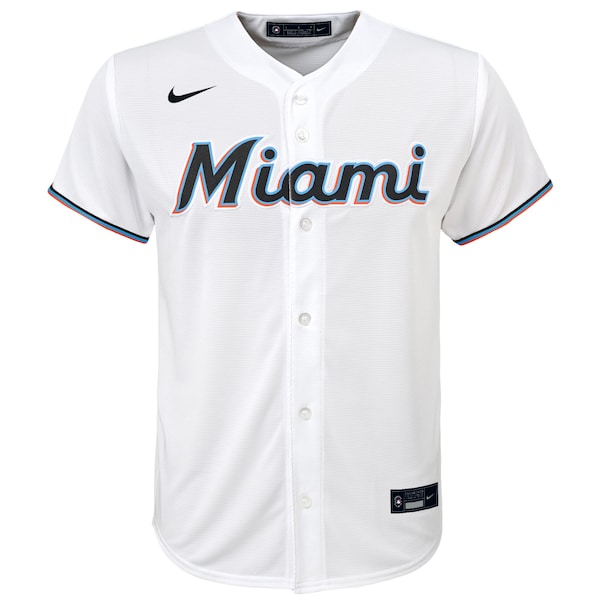 Jazz Chisholm Jr. Miami Marlins Nike Youth Home Replica Player Jersey - White - Image 2