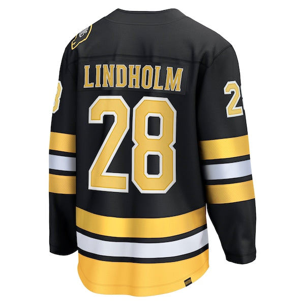 Elias Lindholm Boston Bruins Home Breakaway Player Jersey - Black - Image 3