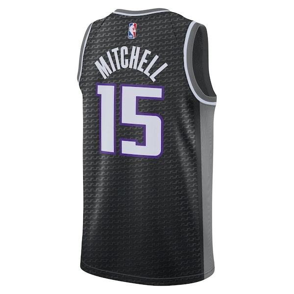 Davion Mitchell Sacramento Kings Jordan Brand Unisex Swingman Jersey - Statement Edition - Black - Image 3