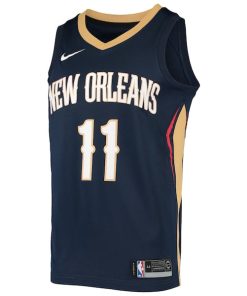 Alternative view of Jrue Holiday New Orleans Pelicans Nike Swingman Jersey - Navy