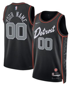 Detroit Pistons Nike Unisex 2023/24 Custom Swingman Jersey - Black - City Edition