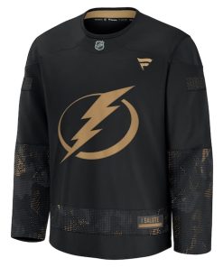 Alternative view of Tampa Bay Lightning  2024 Military Appreciation Practice Jersey - Black