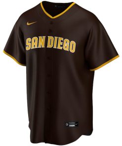 Alternative view of Manny Machado San Diego Padres Nike Alternate Replica Player Jersey - Brown