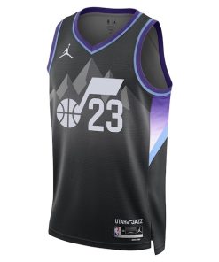 Alternative view of Lauri Markkanen Utah Jazz Jordan Brand Unisex 2024/25 Swingman Jersey - Statement Edition - Black