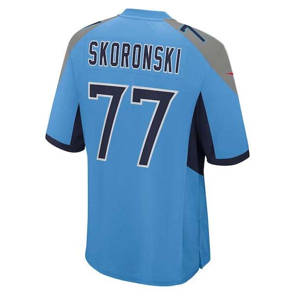 Peter Skoronski Tennessee Titans Nike Team Game Jersey - Light Blue - Image 3
