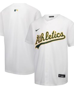 Athletics Nike Youth Home Game Jersey - White