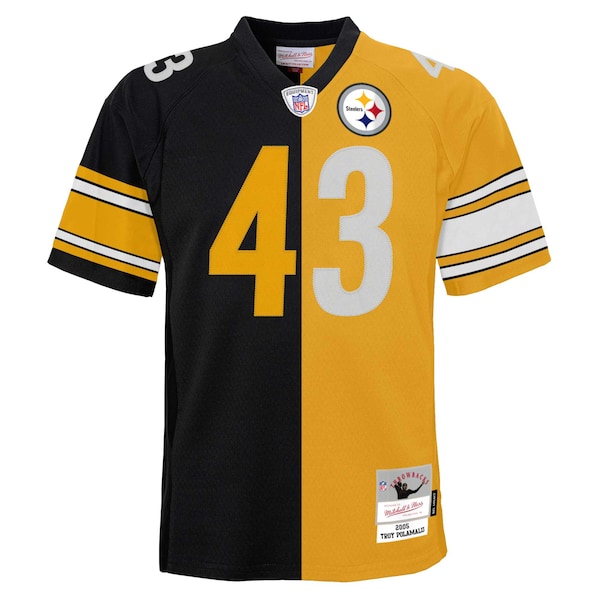 Troy Polamalu Pittsburgh Steelers Youth Split Legacy Jersey - Black/Gold - Image 2