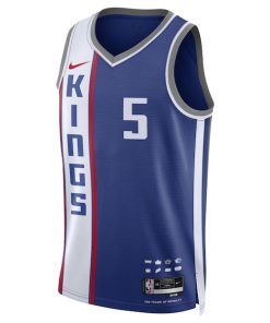 Alternative view of De'Aaron Fox Sacramento Kings Nike Unisex 2023/24 Swingman Jersey - Blue - City Edition