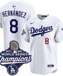 Enrique Hern¨¢ndez Los Angeles Dodgers Nike 2025 World Series Champions Limited Jersey - White