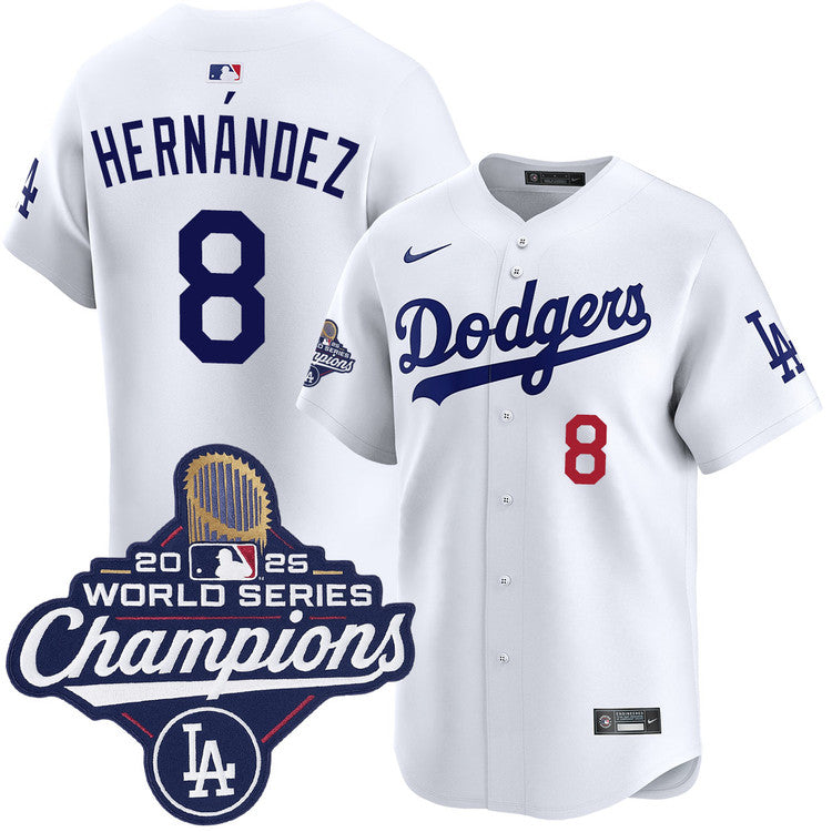 Enrique Hern¨¢ndez Los Angeles Dodgers Nike 2025 World Series Champions Limited Jersey - White