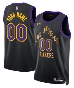 Los Angeles Lakers Nike Unisex 2023/24 Custom Swingman Jersey - Black - City Edition
