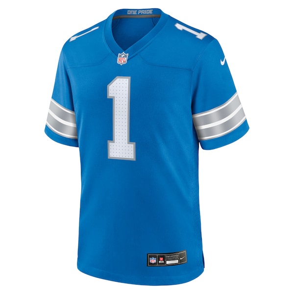 Jameson Williams Detroit Lions Nike Game Player Jersey - Blue/Black - Image 3
