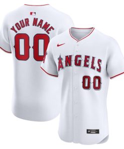 Los Angeles Angels Nike Home Elite Custom Jersey - White