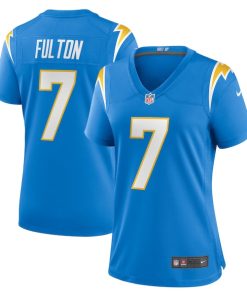 Alternative view of Kristian Fulton Los Angeles Chargers Nike Women's  Game Jersey -  Powder Blue