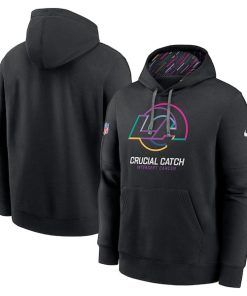 Los Angeles Rams Nike 2024 NFL Crucial Catch Club Pullover Hoodie - Black