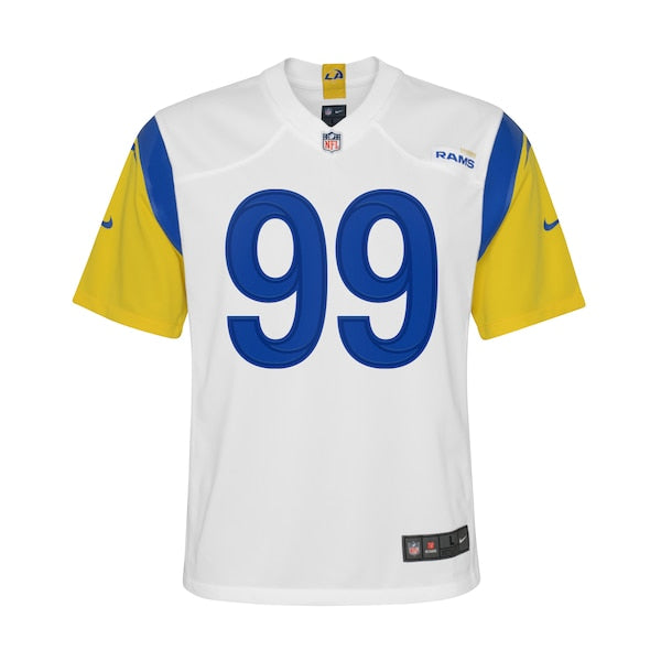 Aaron Donald Los Angeles Rams Nike Youth Game Jersey - White/Royal - Image 3