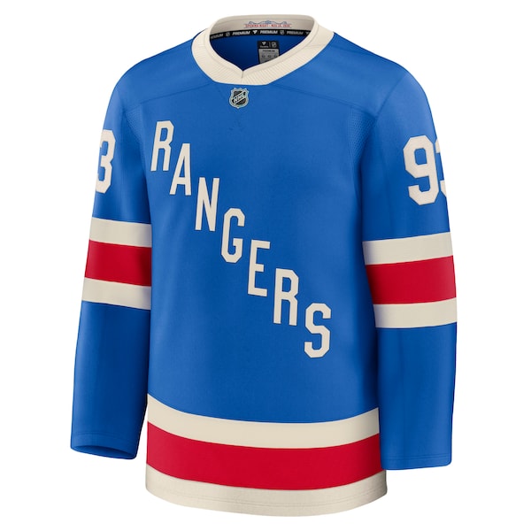Mika Zibanejad New York Rangers Centennial Premium Jersey - Blue - Image 2