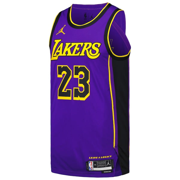 LeBron James Los Angeles Lakers Jordan Brand Authentic Player Jersey - Statement Edition - Purple - Image 2