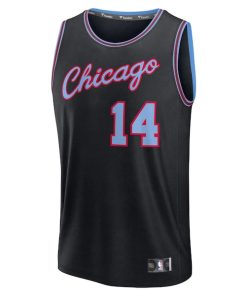 Alternative view of Matas Buzelis Chicago Bulls  Youth 2025/26 City Edition Fastbreak Jersey - Black