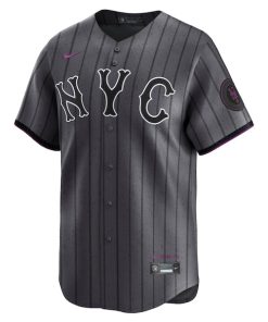 Alternative view of Francisco Alvarez New York Mets Nike City Connect Limited Jersey - Gray