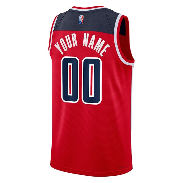 Washington Wizards Nike 2021/22 Diamond Swingman Custom Jersey - Icon Edition - Red - Image 3