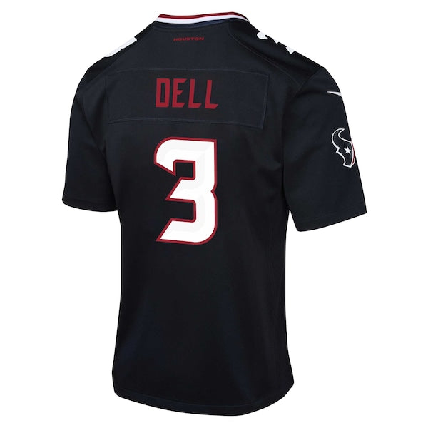 Tank Dell Houston Texans Nike Youth Alternate Game Jersey - Navy - Image 4