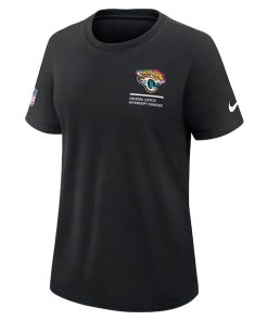 Alternative view of Jacksonville Jaguars Nike Women's 2025 NFL Crucial Catch Tri-Blend Dri-FIT T-Shirt - Black