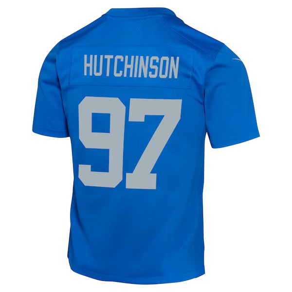 Aidan Hutchinson Detroit Lions Nike Youth Alternate Game Jersey - Blue - Image 3