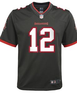 Alternative view of Tom Brady Tampa Bay Buccaneers Nike Youth Alternate Game Jersey - Pewter