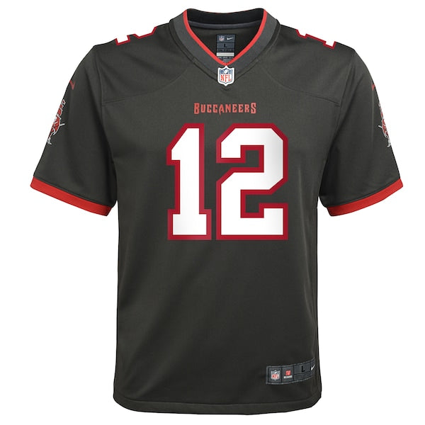 Tom Brady Tampa Bay Buccaneers Nike Youth Alternate Game Jersey - Pewter - Image 2