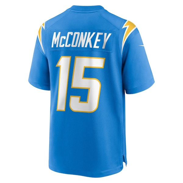 Ladd McConkey Los Angeles Chargers Nike Youth Team Game Jersey - Powder Blue - Image 3