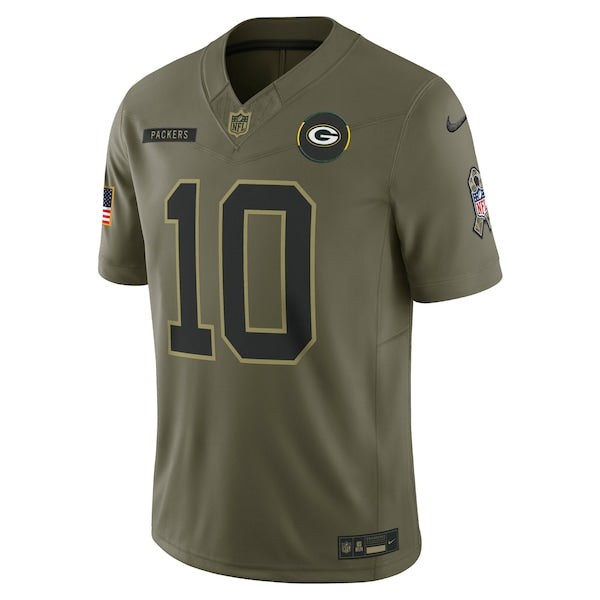 Jordan Love Green Bay Packers Nike 2025 Salute to Service Limited Jersey - Olive - Image 2