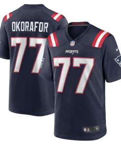 Alternative view of Chukwuma Okorafor New England Patriots Nike  Game Jersey -  Navy