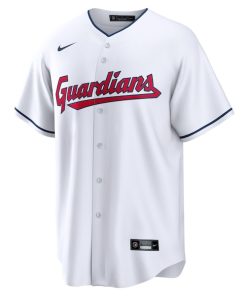 Alternative view of Cleveland Guardians Nike Home Blank Replica Jersey - White