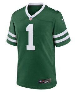 Alternative view of Olu Fashanu New York Jets Nike 2024 NFL Draft First Round Pick Player Game Jersey - Gotham Green