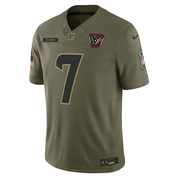 C.J. Stroud Houston Texans Nike 2025 Salute to Service Limited Jersey - Olive - Image 2