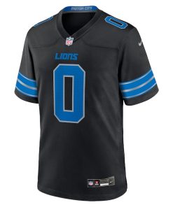 Alternative view of Jahmyr Gibbs Detroit Lions Nike 2nd Alternate Game Player Jersey - Black