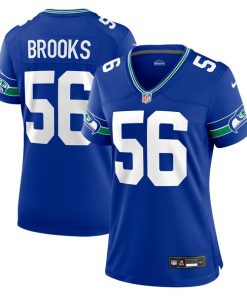 Jordyn Brooks Seattle Seahawks Nike Women's Throwback Player Game Jersey - Royal