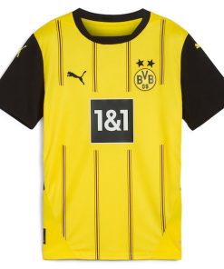 Alternative view of Borussia Dortmund Puma Youth 2024/25 Home Replica Jersey - Yellow
