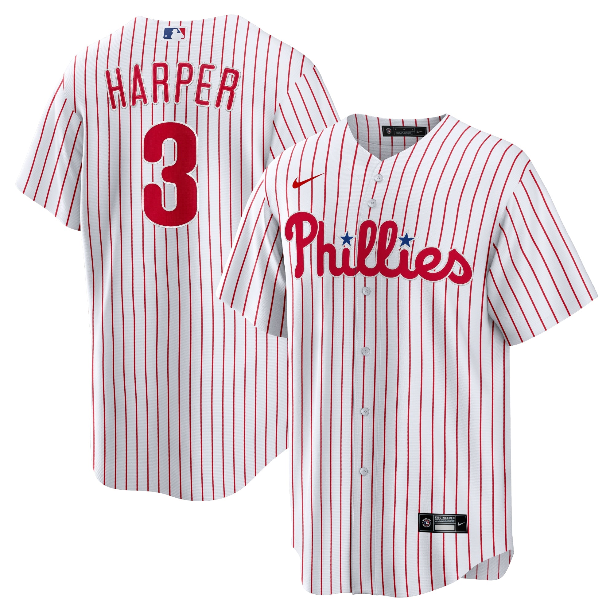 Bryce Harper Philadelphia Phillies Nike Alternate Replica Player Name Jersey - Cream/Red/White - Image 6