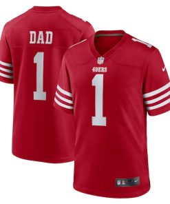 Number 1 Dad San Francisco 49ers Nike Game Jersey - Scarlet