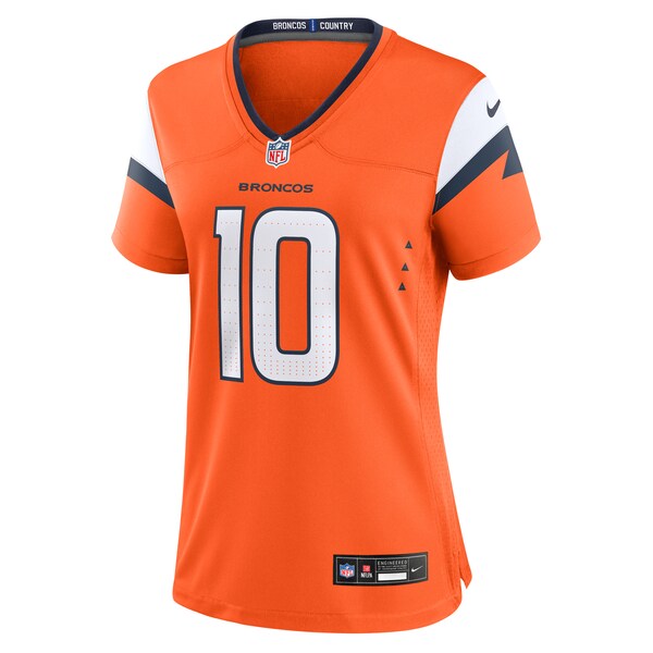 Bo Nix Denver Broncos Nike Women's Game Jersey - Orange - Image 2