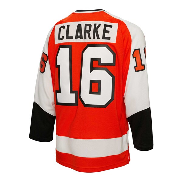 Bobby Clarke Philadelphia Flyers Captain Patch 1974/75 Blue Line Player Jersey - Orange - Image 3