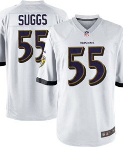 Baltimore Ravens Terrell Suggs Nike White Game Jersey