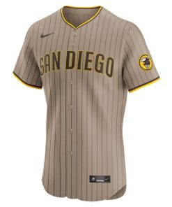 Alternative view of San Diego Padres Nike Alternate 2024 Jackie Robinson Day Elite Jersey - Brown