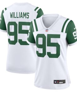 Alternative view of Quinnen Williams New York Jets Nike Women's Classic Alternate Game Jersey - White