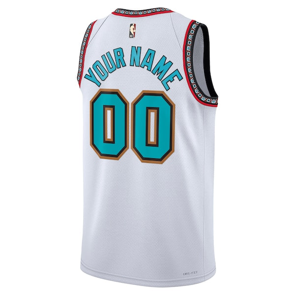Memphis Grizzlies Nike Unisex Adult Swingman Custom Jersey - Classic Edition - White - Image 3